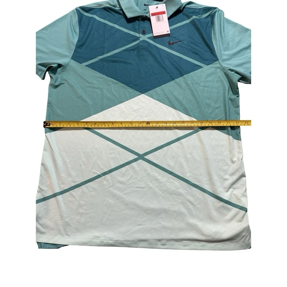 Nike Men's Dri-fit Vapor Argyle Golf Polo Shirt Dh0609-392 - New - Large